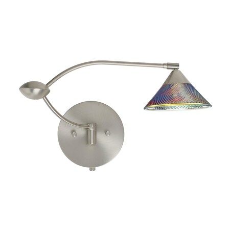 Besa Lighting Swirl 1WU Swing Arm, 1x 50W Halogen 1WU-550493-SN